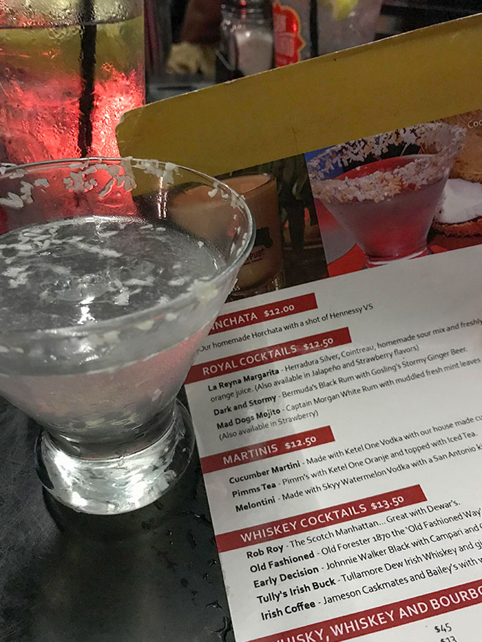This Coconut Tini vs. The Menu Picture