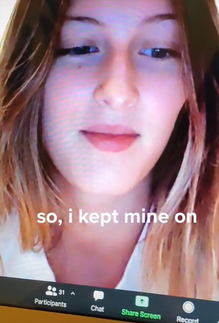 TikTokers In College Are Turning On Their Cams In Zoom Lectures So Professors Won't Have To Teach To Blank Screens