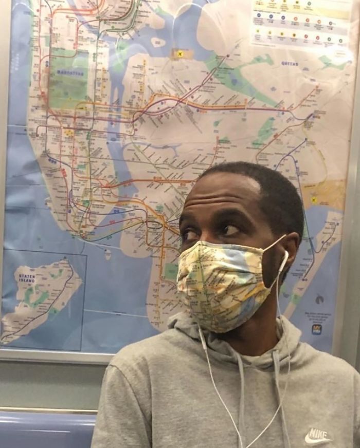 People Sitting Under Signs That Resemble Them