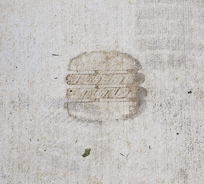 This Tire Mark Was That Looks Like A Double Cheeseburger