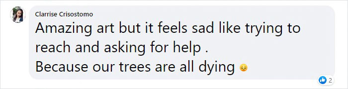 Storm-Damaged Tree In Wales Gets Transformed Into A 50 Ft Hand Worth $16,000