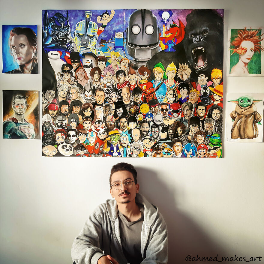 I Painted 100 Character From Cartoons Anime Movies Shows And Games