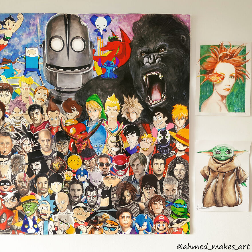 I Painted 100 Character From Cartoons Anime Movies Shows And Games