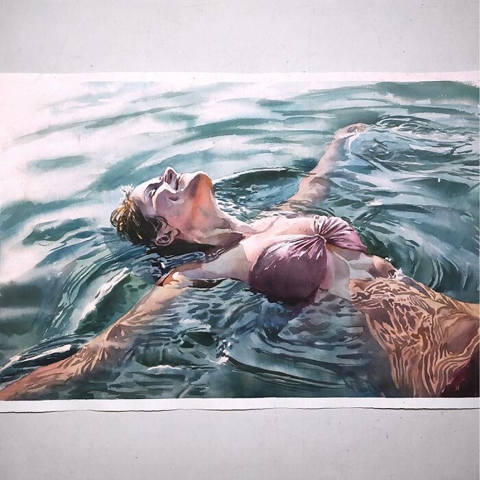 Watercolor-Swimmers-Painting-Marcos-Beccari