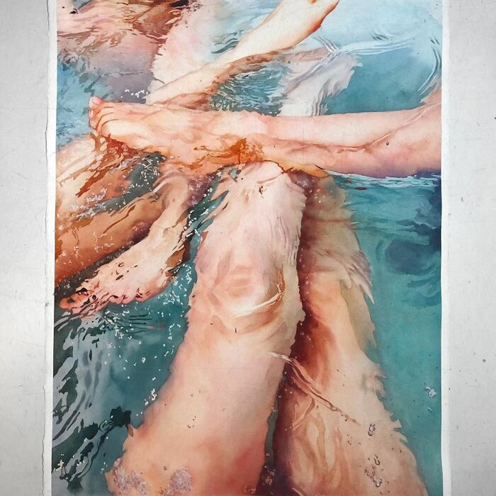 Watercolor-Swimmers-Painting-Marcos-Beccari