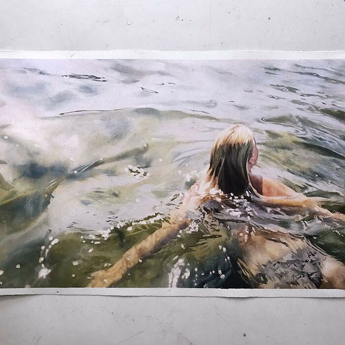 Watercolor-Swimmers-Painting-Marcos-Beccari