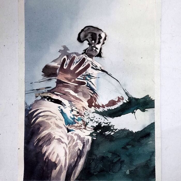 Watercolor-Swimmers-Painting-Marcos-Beccari