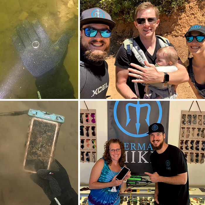 Found And Returned A Wedding Ring, As Well As A Phone, With Over 5 Years Of Lost Memories Still On It, While Diving For Trash And Treasure In Rollin's Lake