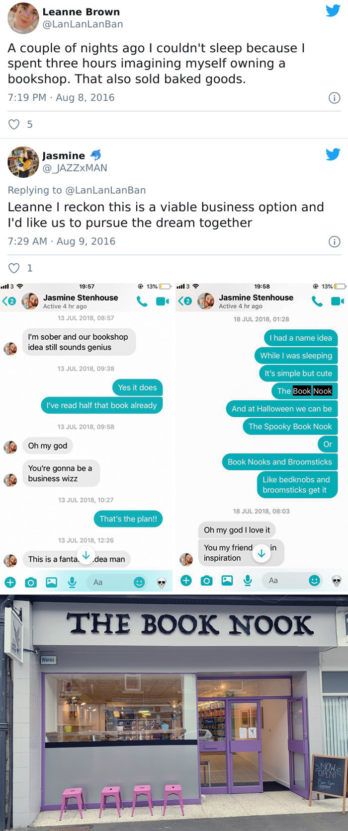 Four Years Ago A Woman Tweeted About Owning A Bookstore Someday, Fulfills It In 2020