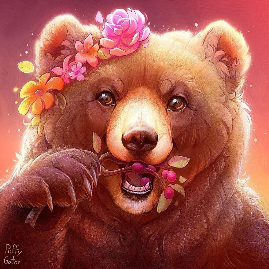 Cute-Animal-Illustrations-Puffygator-Nana-Key