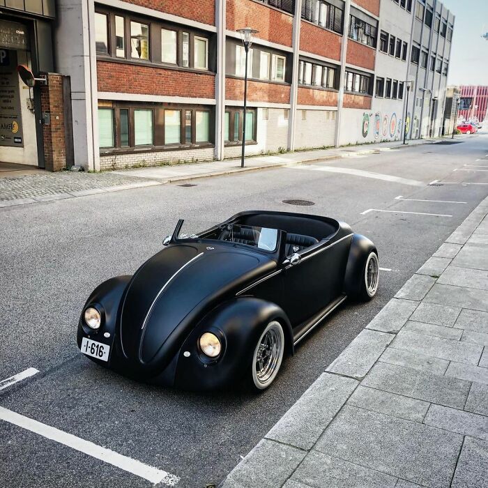 This Guy Transformed A 1961 VW Beetle Deluxe Into A Black Matte Roadster This Guy Transformed A 1961 VW Beetle Deluxe Into A Black Matte Roadster