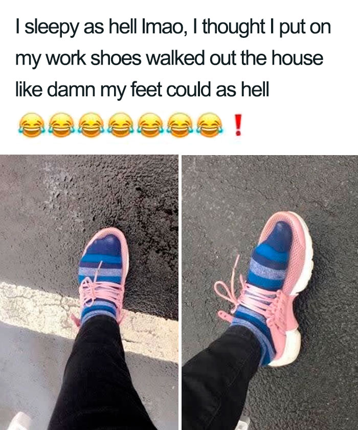 Laced Her Feet And Didn’t Notice