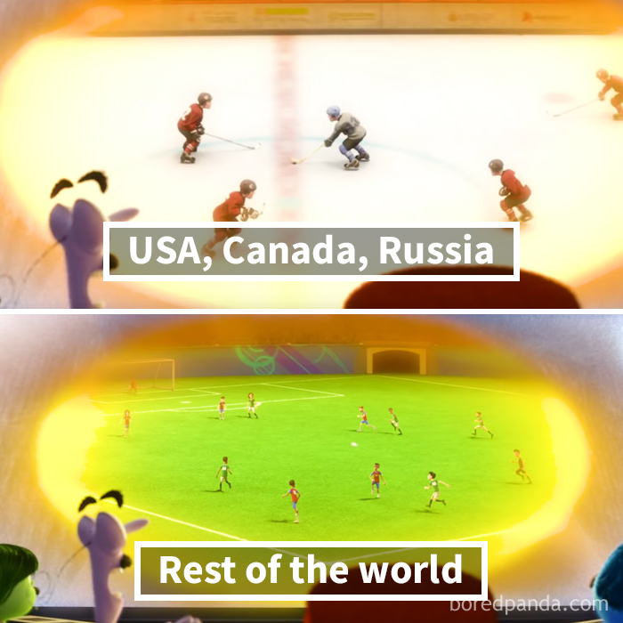 Inside Out: Riley's Dad Daydreaming About Hockey vs. Soccer