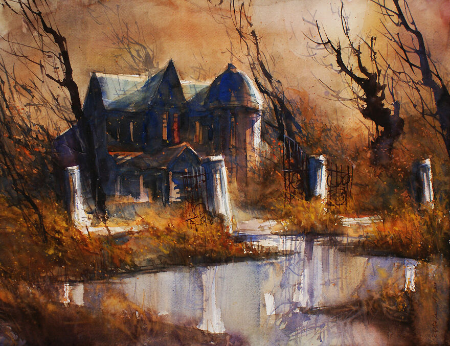 My Watercolors Show The Beauty Of Abandoned Places