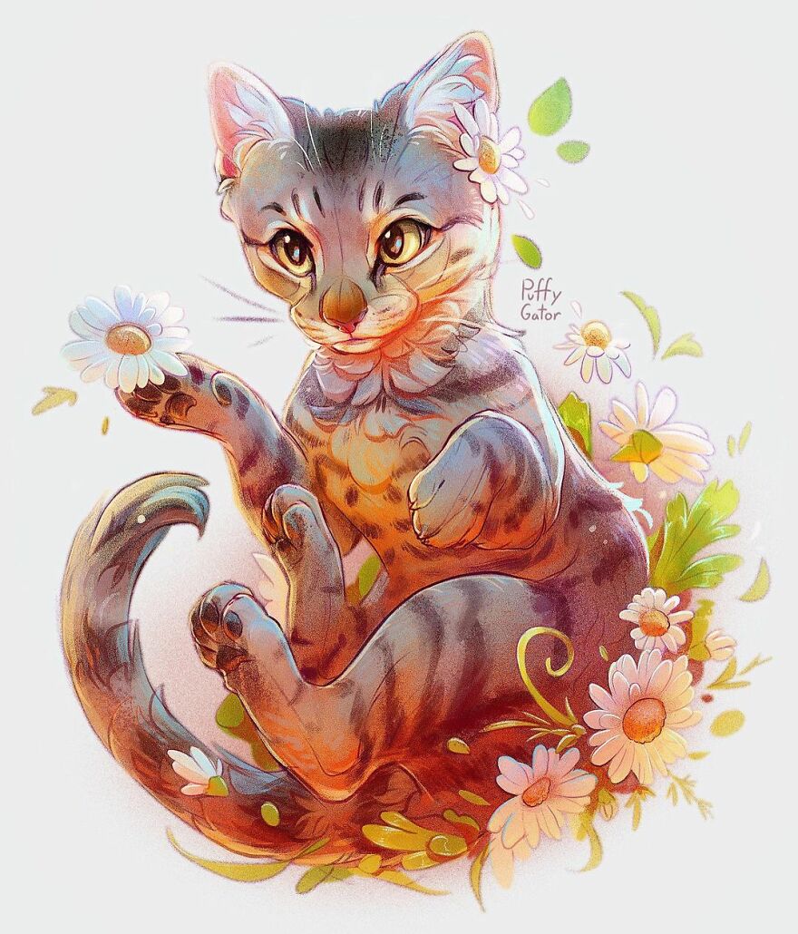 Cute-Animal-Illustrations-Puffygator-Nana-Key