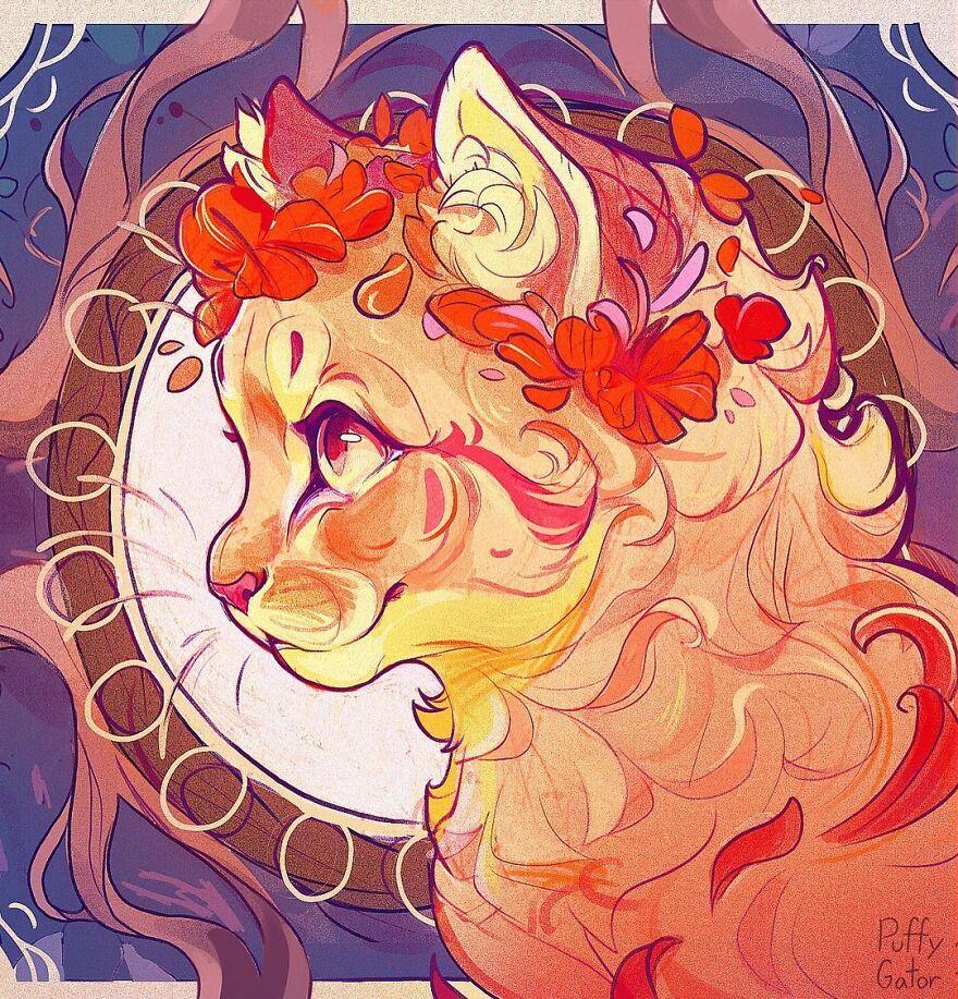 Cute-Animal-Illustrations-Puffygator-Nana-Key