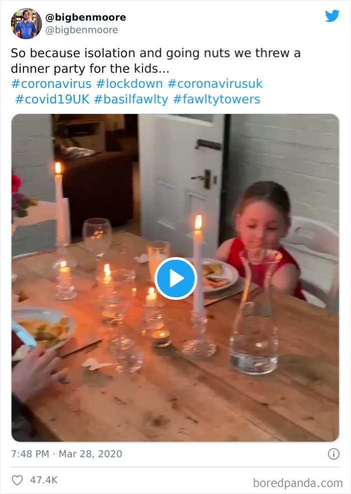 So Because Isolation And Going Nuts We Threw A Dinner Party For The Kids