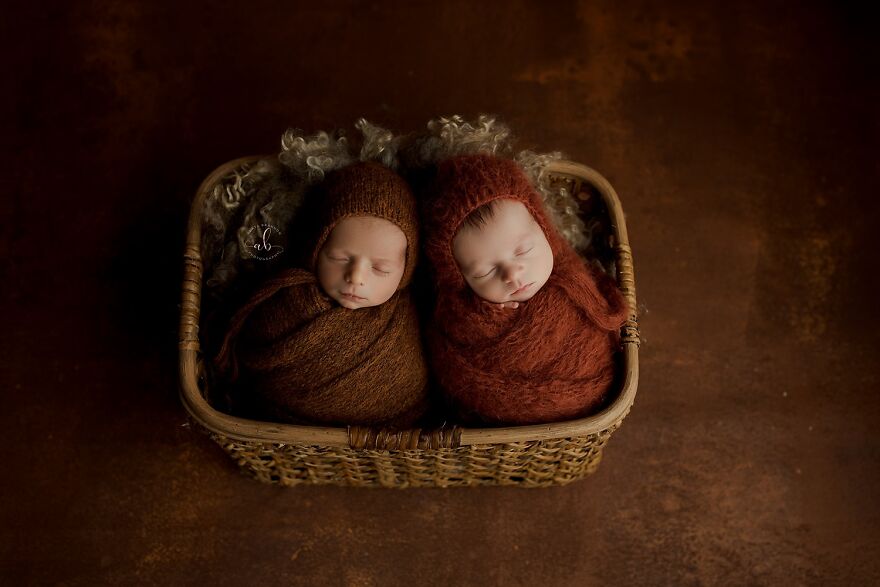 Newborn Babies In Studio
