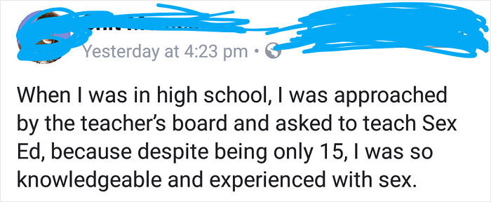 Invited To Teach Sex Ed Because Of Immense Experience