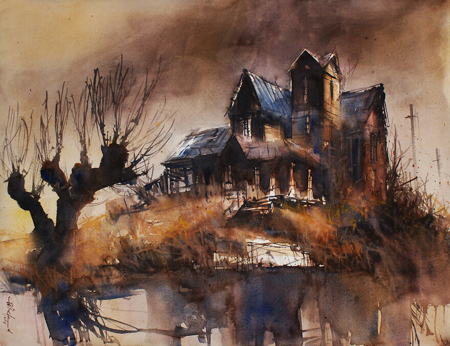 My Watercolors Show The Beauty Of Abandoned Places