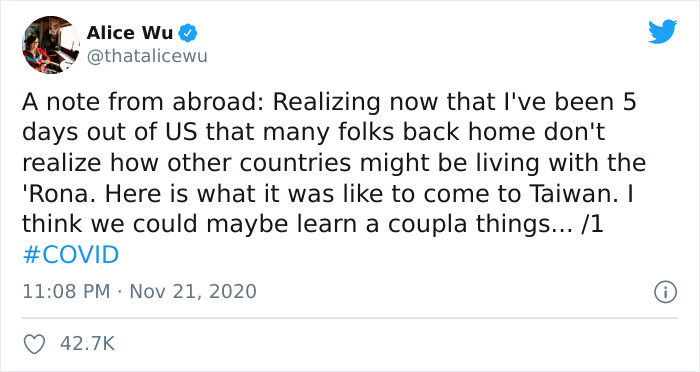 Woman Explains What Taiwan Actually Did To Bring Their Coronavirus Case Count To 0 In A Now-Viral Twitter Thread Woman Explains What Taiwan Actually Did To Bring Their Coronavirus Case Count To 0 In A Now-Viral Twitter Thread