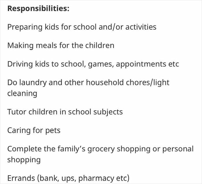 "They're Asking To Hire A Stay-At-Home Parent": Job Listing For Nanny Goes Viral For Having Ridiculous Requirements "They're Asking To Hire A Stay-At-Home Parent": Job Listing For Nanny Goes Viral For Having Ridiculous Requirements
