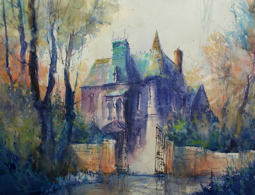My Watercolors Show The Beauty Of Abandoned Places