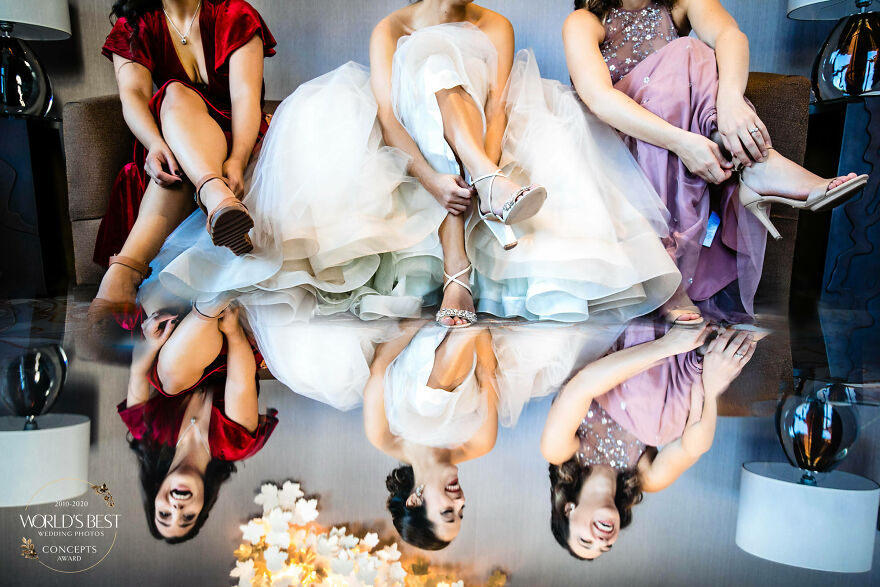 This Joyful Reflection Of A Bride And Her Bridesmaids By Marissa Joy