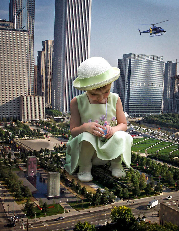 What Would Happen If Giant People "Invaded" Our Cities? Digital Artists Bring That Answer