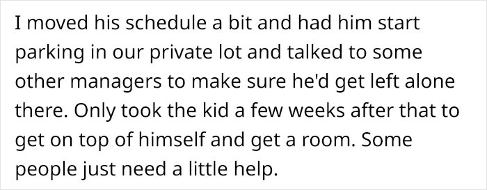 Retail Manager Helps Out His Homeless Employee Who’s Constantly Falling Asleep At Work, Gets Praised By 104K People On Reddit Retail Manager Helps Out His Homeless Employee Who’s Constantly Falling Asleep At Work, Gets Praised By 104K People On Reddit