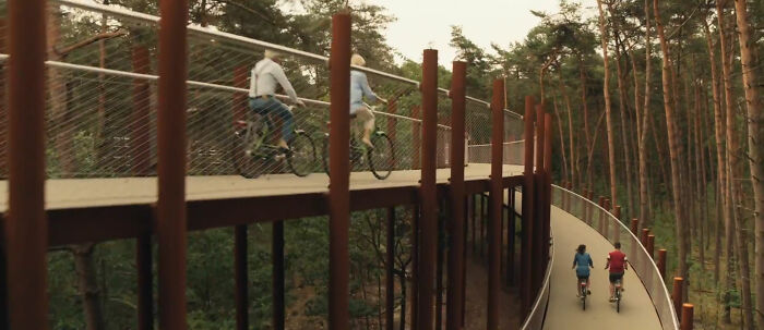This 360-Degree Pathway In Belgium Lets You Cycle Through The Trees 32 Ft Above The Ground This 360-Degree Pathway In Belgium Lets You Cycle Through The Trees 32 Ft Above The Ground