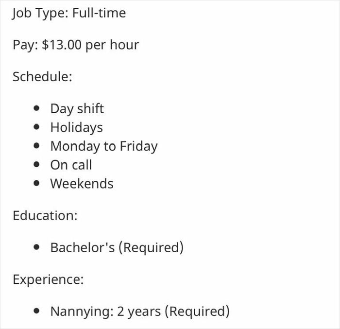 "They're Asking To Hire A Stay-At-Home Parent": Job Listing For Nanny Goes Viral For Having Ridiculous Requirements