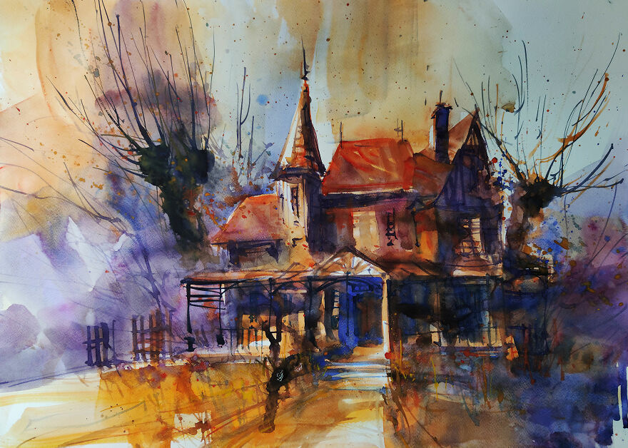 My Watercolors Show The Beauty Of Abandoned Places