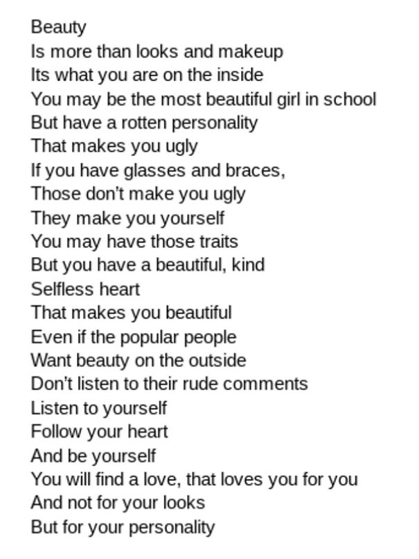 5 Non-Rhyming Poems I Made Myself That Comes From My Heart