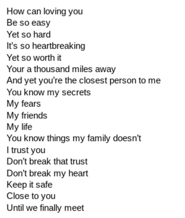 5 Non-Rhyming Poems I Made Myself That Comes From My Heart