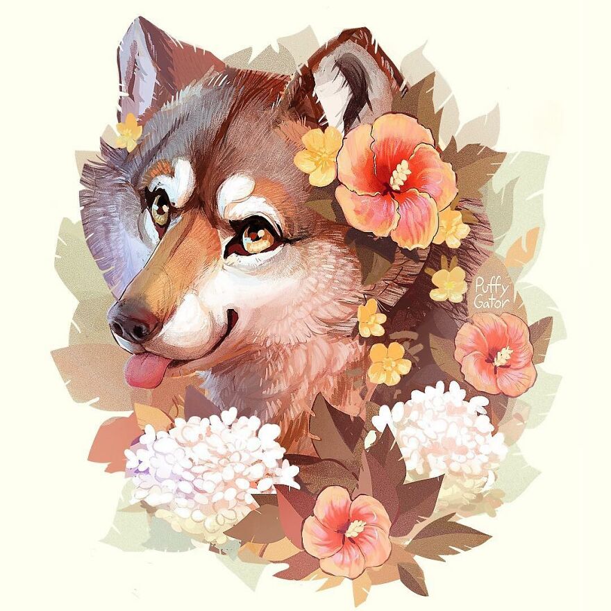 Cute-Animal-Illustrations-Puffygator-Nana-Key