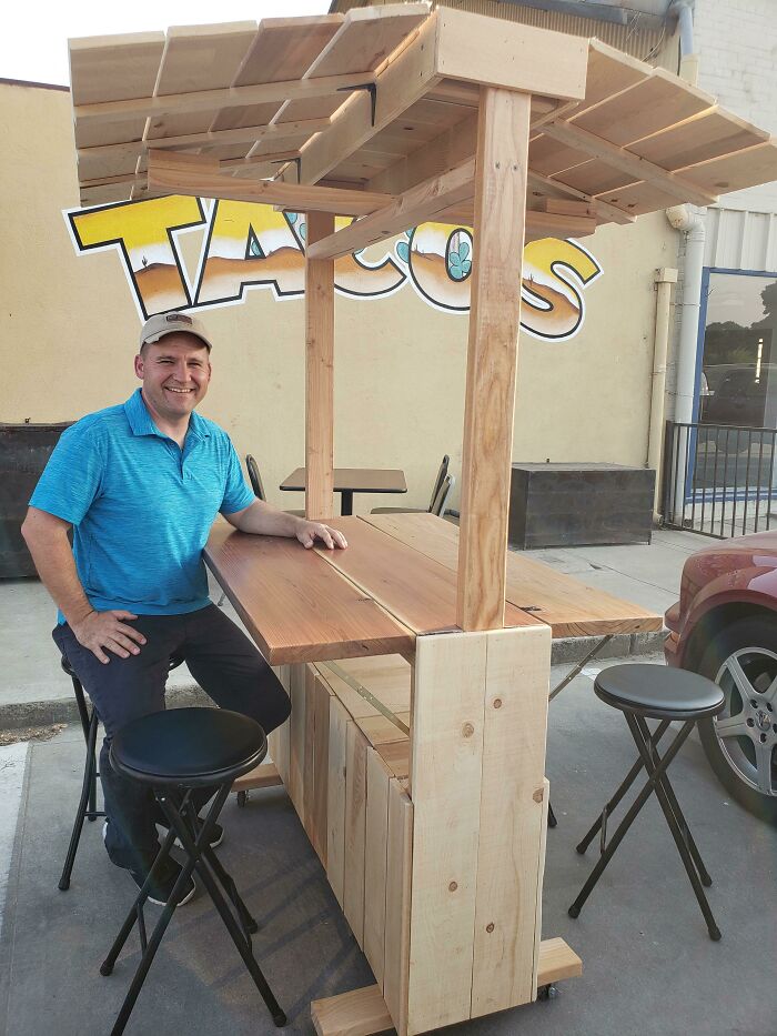 I Donated A Table I Made To A Small Restaurant Hoping To Keep Them In Business