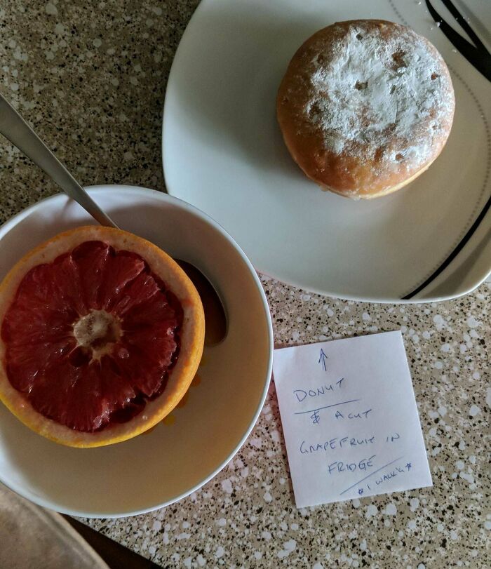 My Dad Came To Visit Me At My Tiny Apartment A Few Months After I Got My First Real Job And Moved Across The Country. I Slept In And Woke Up To This Note And The Fridge Stocked With Groceries. Parents Never Stop Being Parents