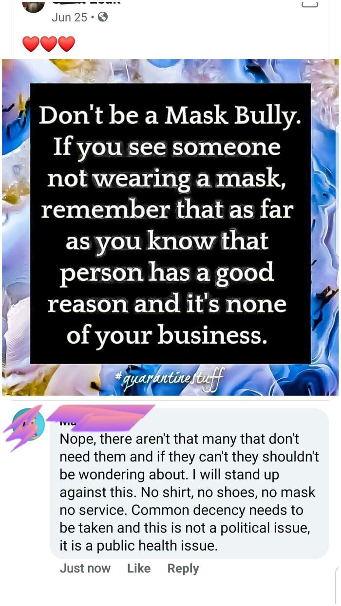 My Neice 30, Thinks Masks Are Unnecessary And Keeps Posting This Crap. Me (50f, With Asthma) Thinks She's A Idiot, And I Finally Had To Say Something.