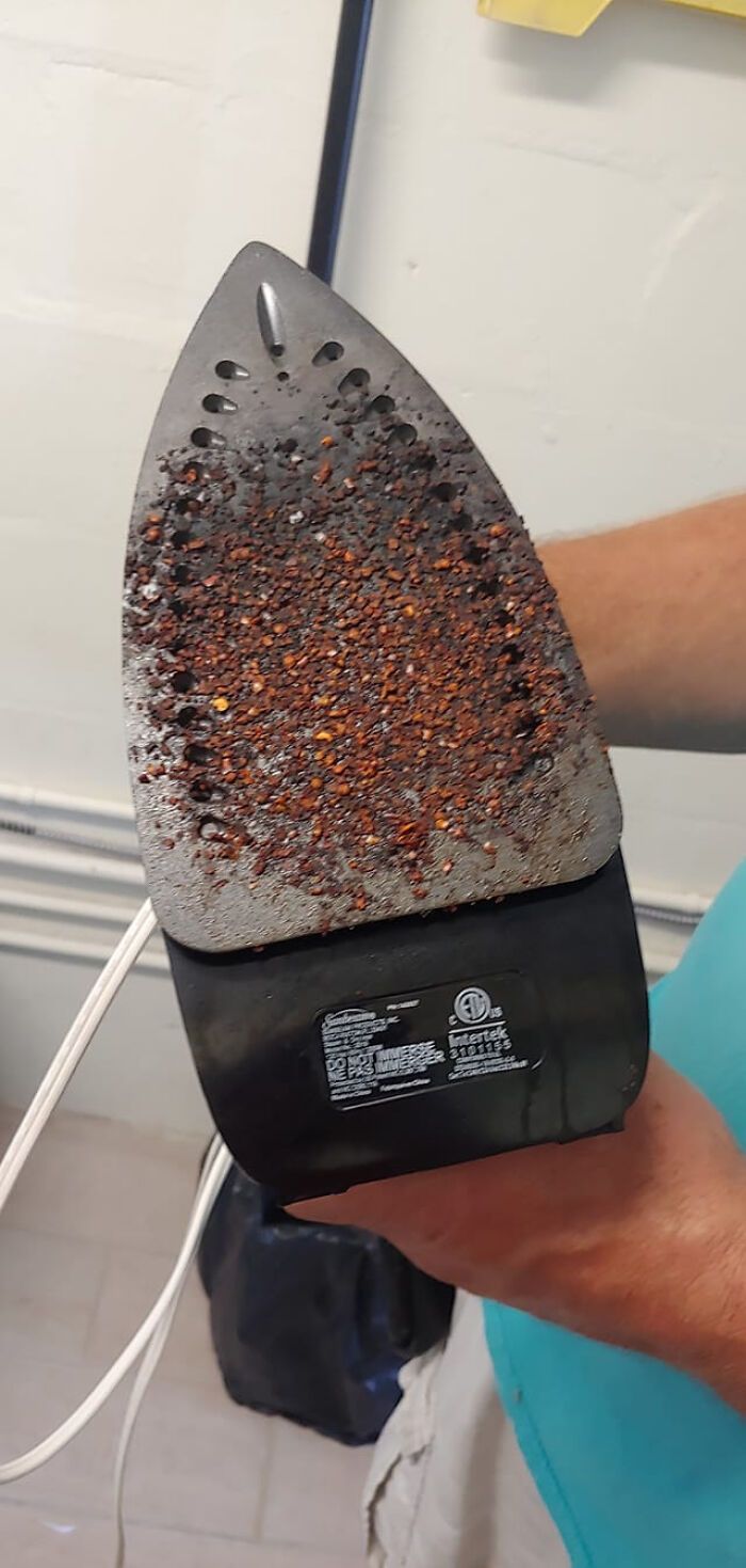 After Investigating A Complaint (Smell), They Found That Guests Got High And Were Using The Hotel's Iron To Cook Dry-Rubbed Steaks