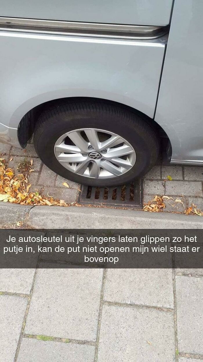 Dropping Your Car Key Into The Well, Cant Open The Well Because The Car Is Parked On It