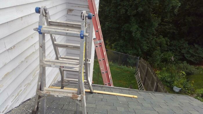 Quit My Job After I Got Asked To Climb This Ladder On A 6 In 12 Pitch Roof. $10/Hr Scraping Paint Is Not Worth A Broken Neck