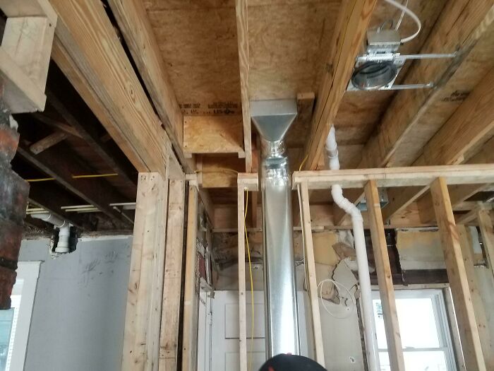 Load Bearing 2x6 Wall. I Just Dont Know What Hvac Was Thinking
