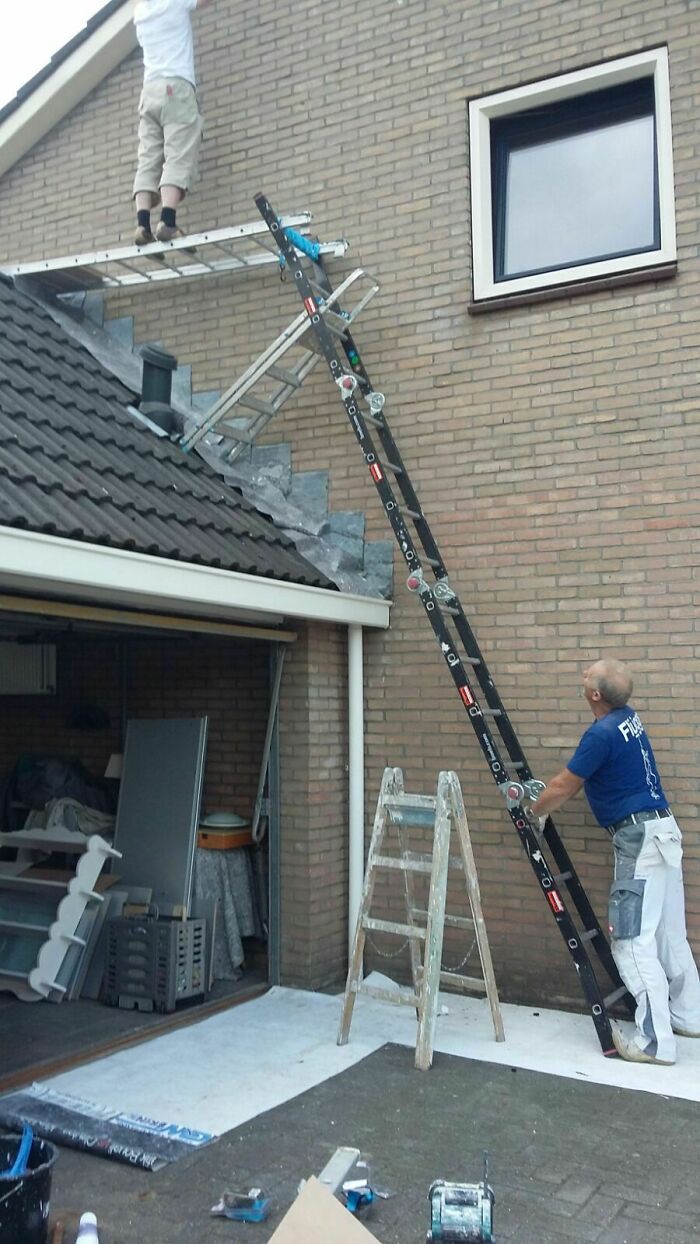 They Didn't Even Need The Fourth Ladder