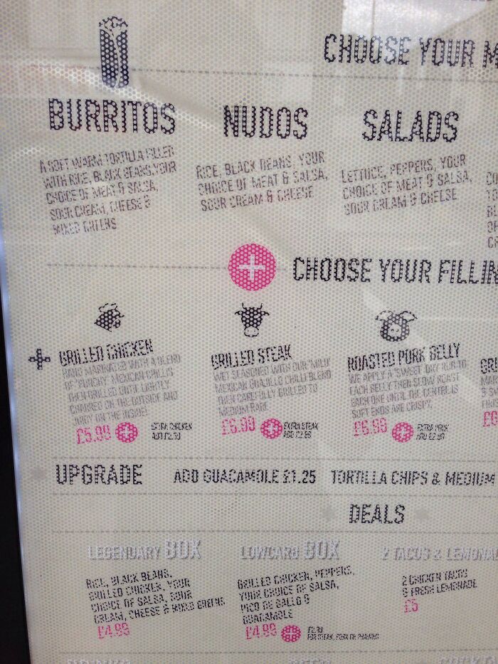 Stopped Outside The Restaurant To Read The Menu. Left After 10 Seconds Of Being Unable To Read Past The Dotted Overlay