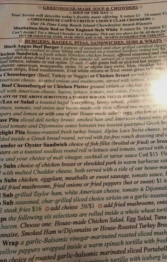 This Restaurant Menu