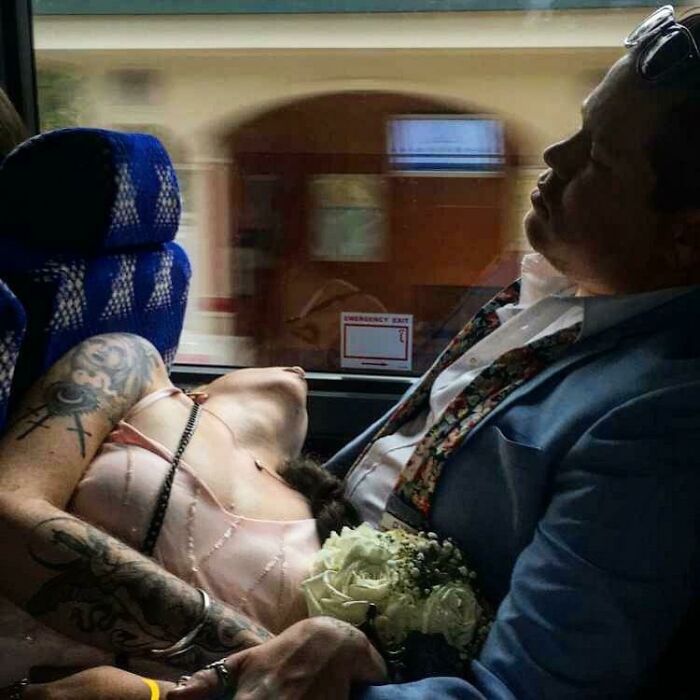 Me And My Wife After A 7am Wedding In Disney World Circa 2017