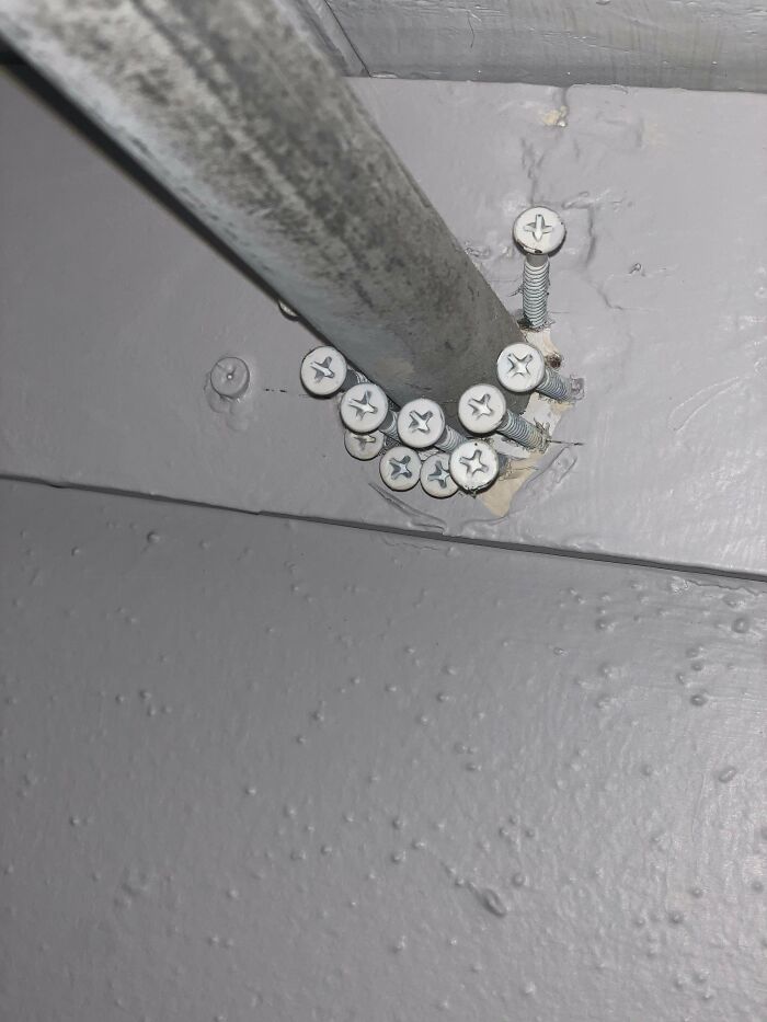 This Is How My Friend’s Apartment Maintenance Man Decided To Hang The Clothes Rack