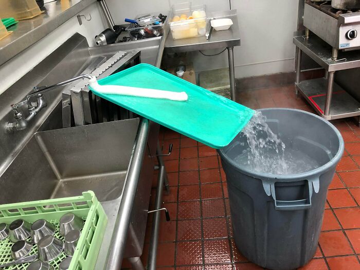 Our Hose Broke At Work But Luckily We Got A Redneck In The Kitchen