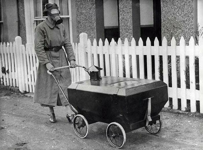 A Look Into The Future Or A Blast From The Past? Gas Resistant Pram From 1938, Ww2.
